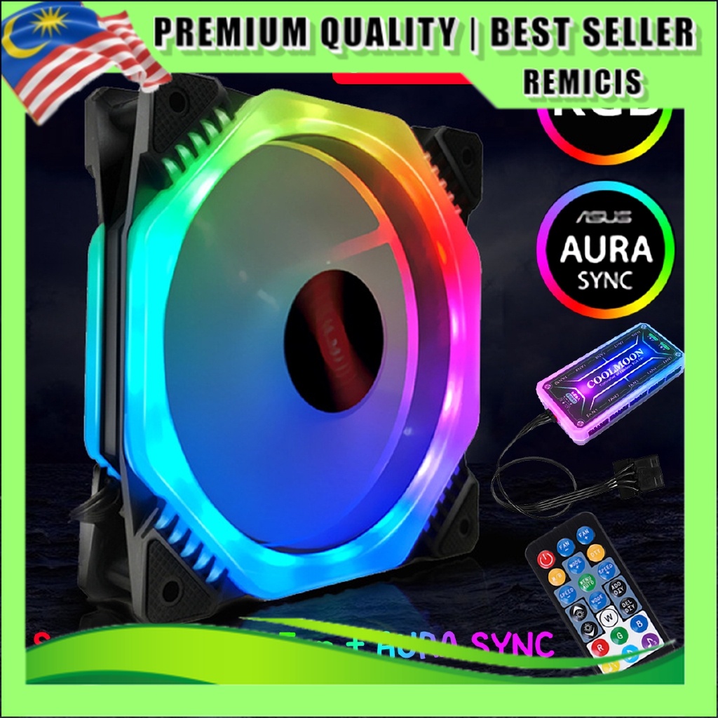 6pcs 120mm LED CPU Cooler Fan Symphony Aura SYNC RGB PC Fan Cooling Fan
