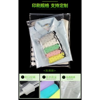 S2O 50pcs Ziplock Plastic  Bag  Clothes Packaging Zipper 