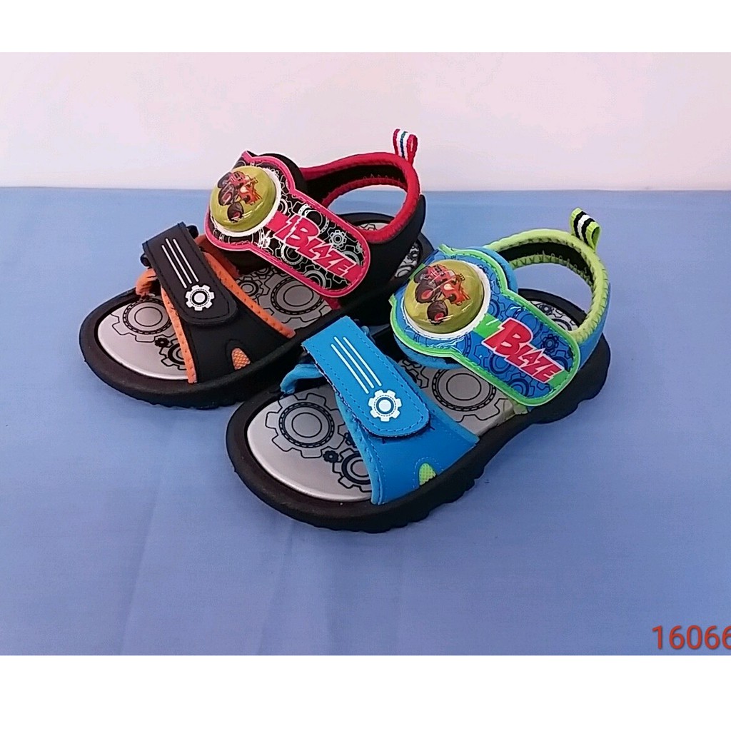 Princess Sarah Made In Taiwan Middle Child/Boys Cyclone Chariot Fleet BLAZE Electric Light Shoes/Boys Sandals 14-18cm