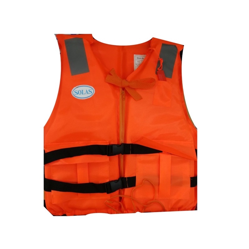 2 CLIP - LIFE JACKET SOLAS SUPPORT UP TO 120kg BODY WEIGHT FREE SIZE ADJUSTABLE CLIP