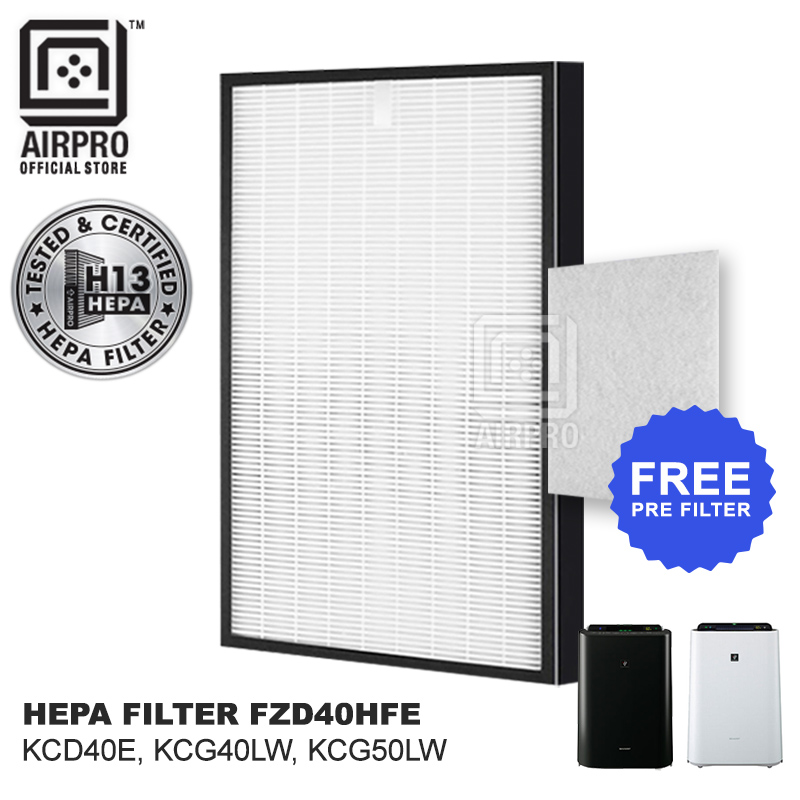 AIRPRO Sharp FZD40HFE Air Purifier Filter HEPA for KCD40E, KCG40LW ...