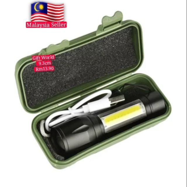 USB charger mini torchlight **READY STOCK IN MALAYSIA (KL) Shopee