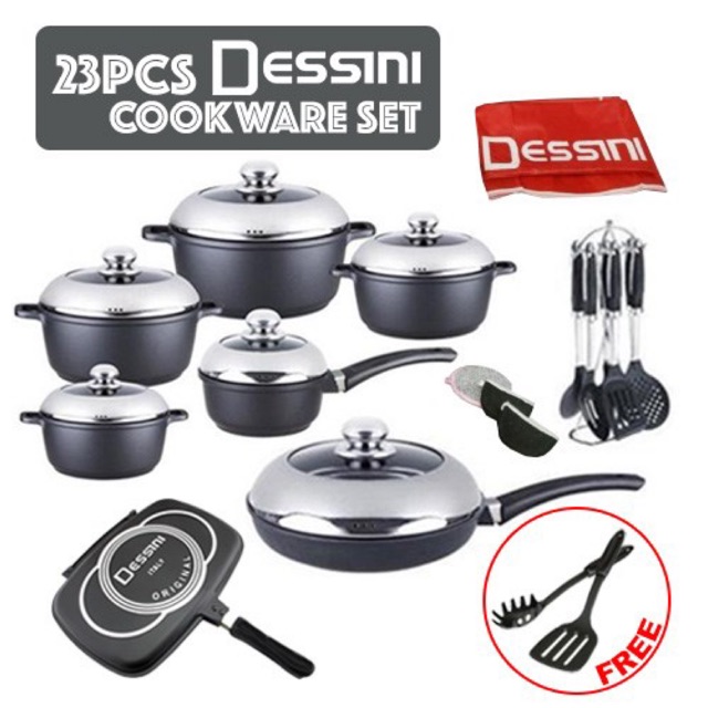 23 Set Dessini Cookware Set Shopee Malaysia