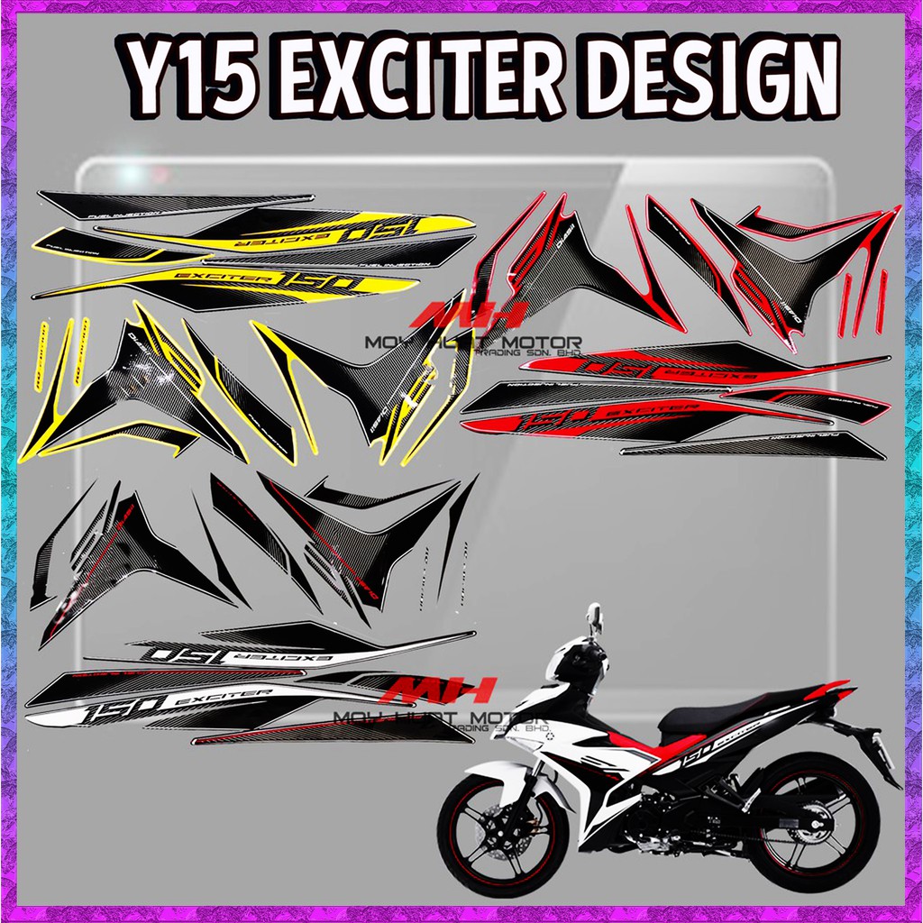 YAMAHA Y15ZR V1 V2 BODY STICKER SET / YAMAHA Y15ZR V1 V2 EXCITER 150 ...