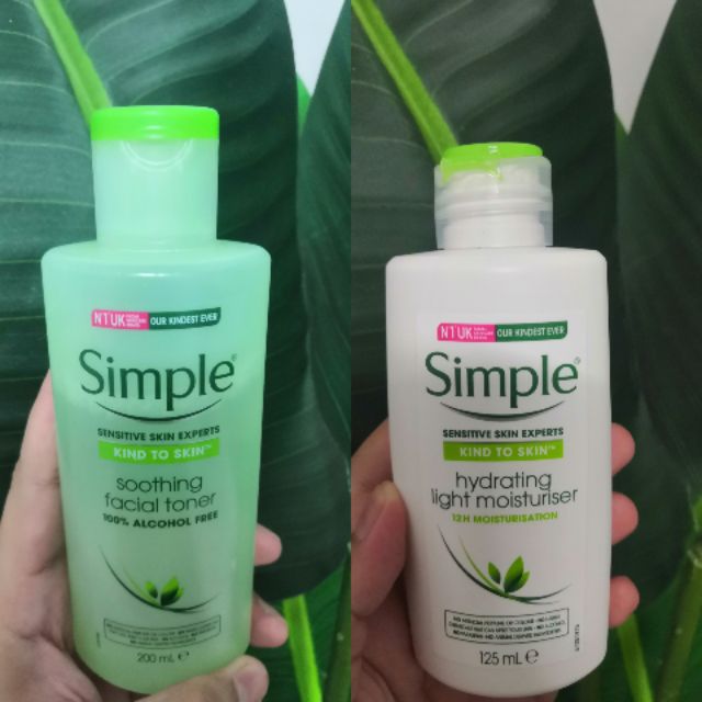 simple toner and moisturizer