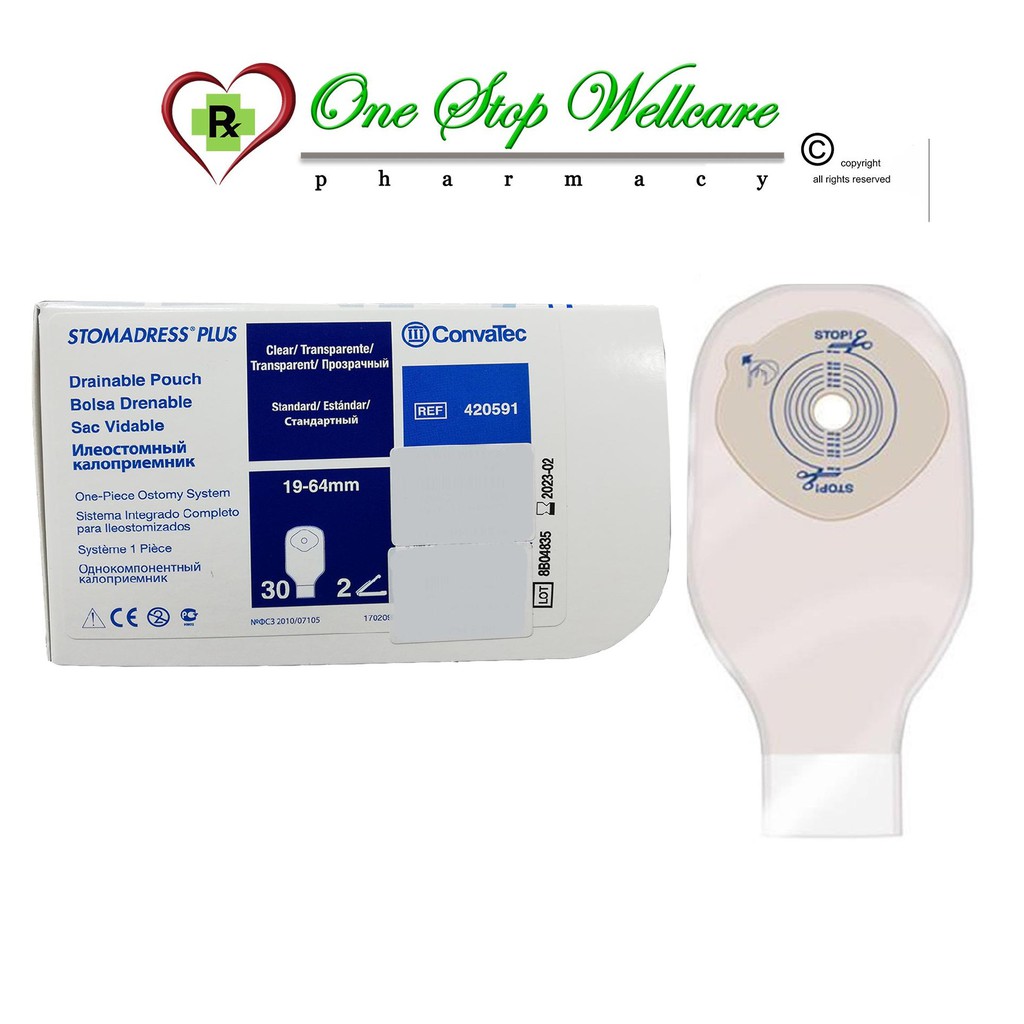 CONVATEC STOMADRESS PLUS STOMA BAG 30'S (1 BOX) (420591) (EXP 06/2024