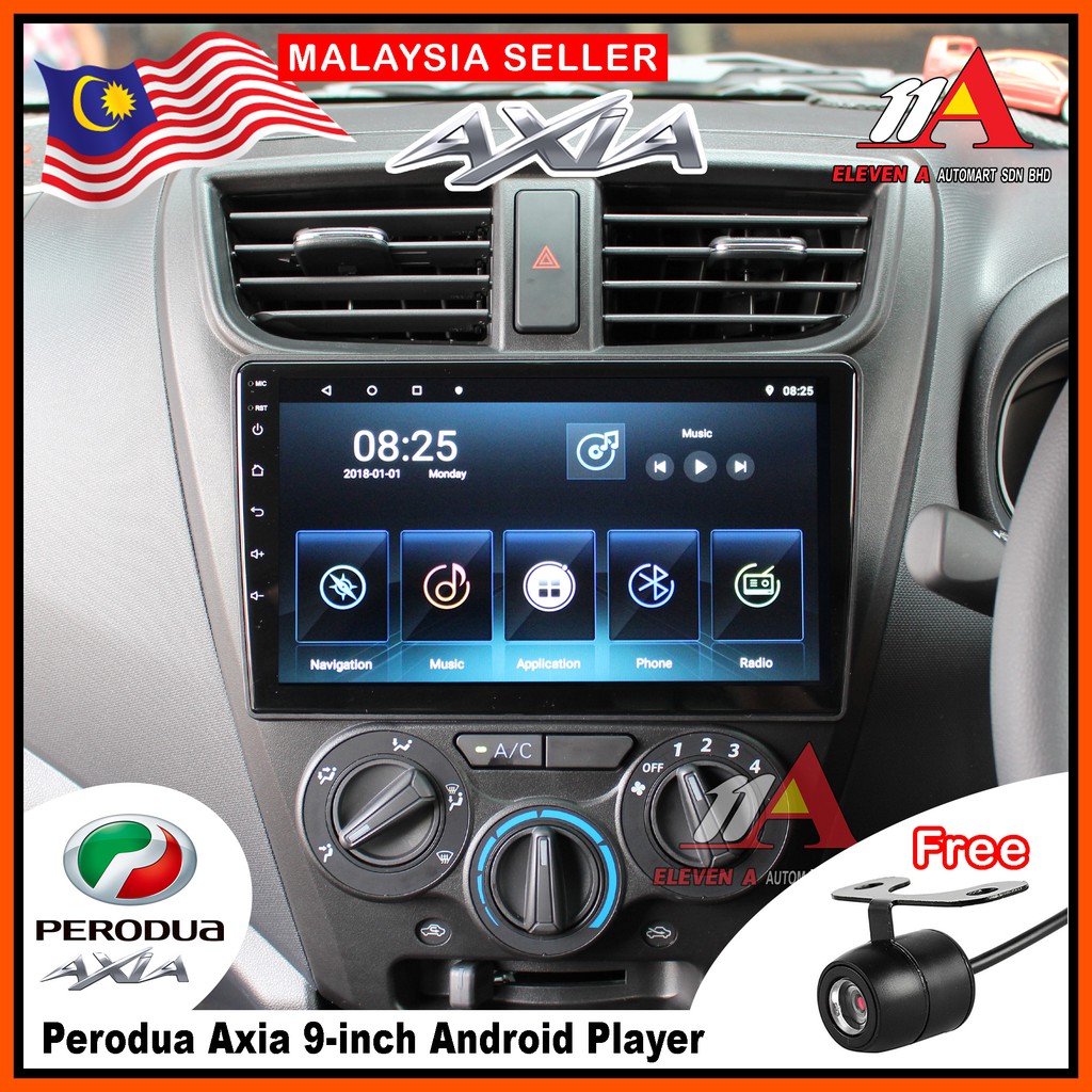 Perodua Axia T3 Allwinner Quad Core 9 Ips Screen Style Android Player Car T3l Andriod Youtube Andriod 9 Inch Casing