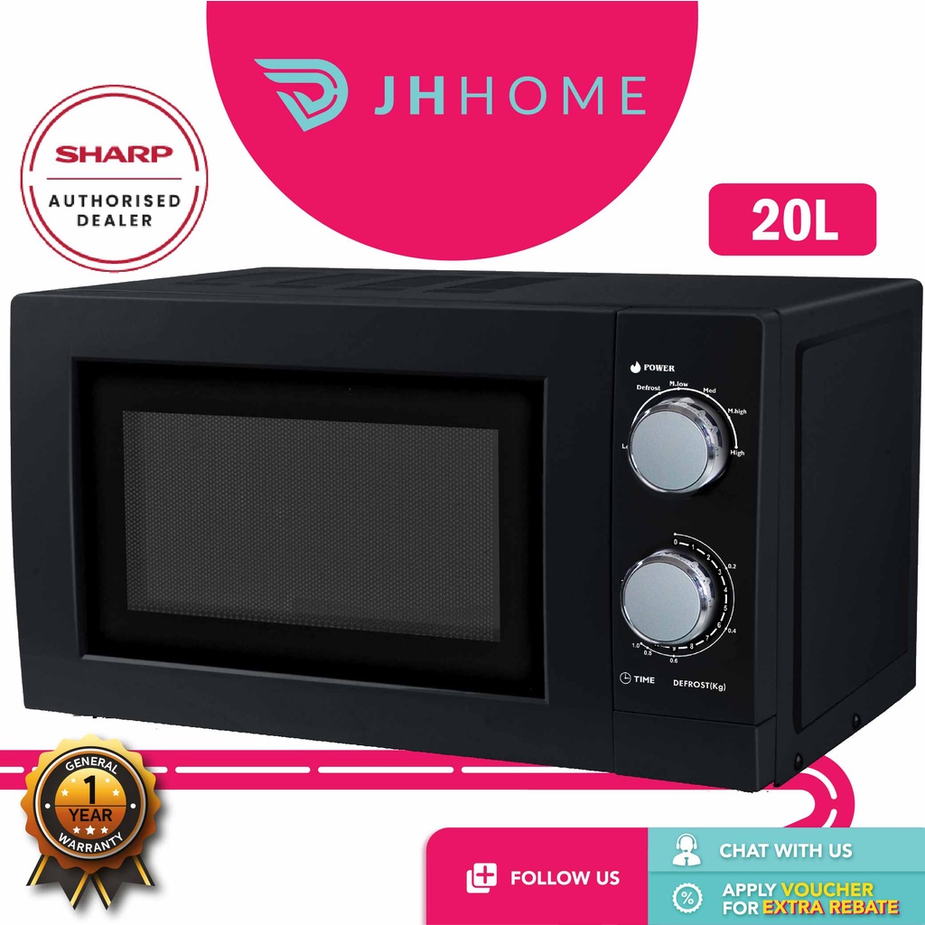 Sharp 20L Microwave Oven 6 Power Levels 700W R219EK Shopee Malaysia