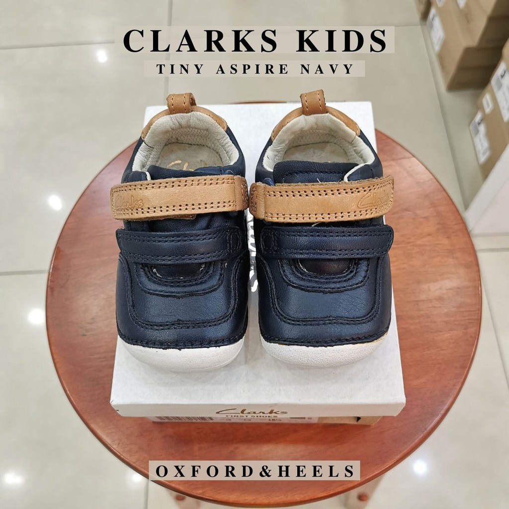 clarks first shoes navy blue