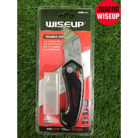 JUNENG WISEUP 19mm Foldable Knife With Extra 5 Blades (JN100101)
