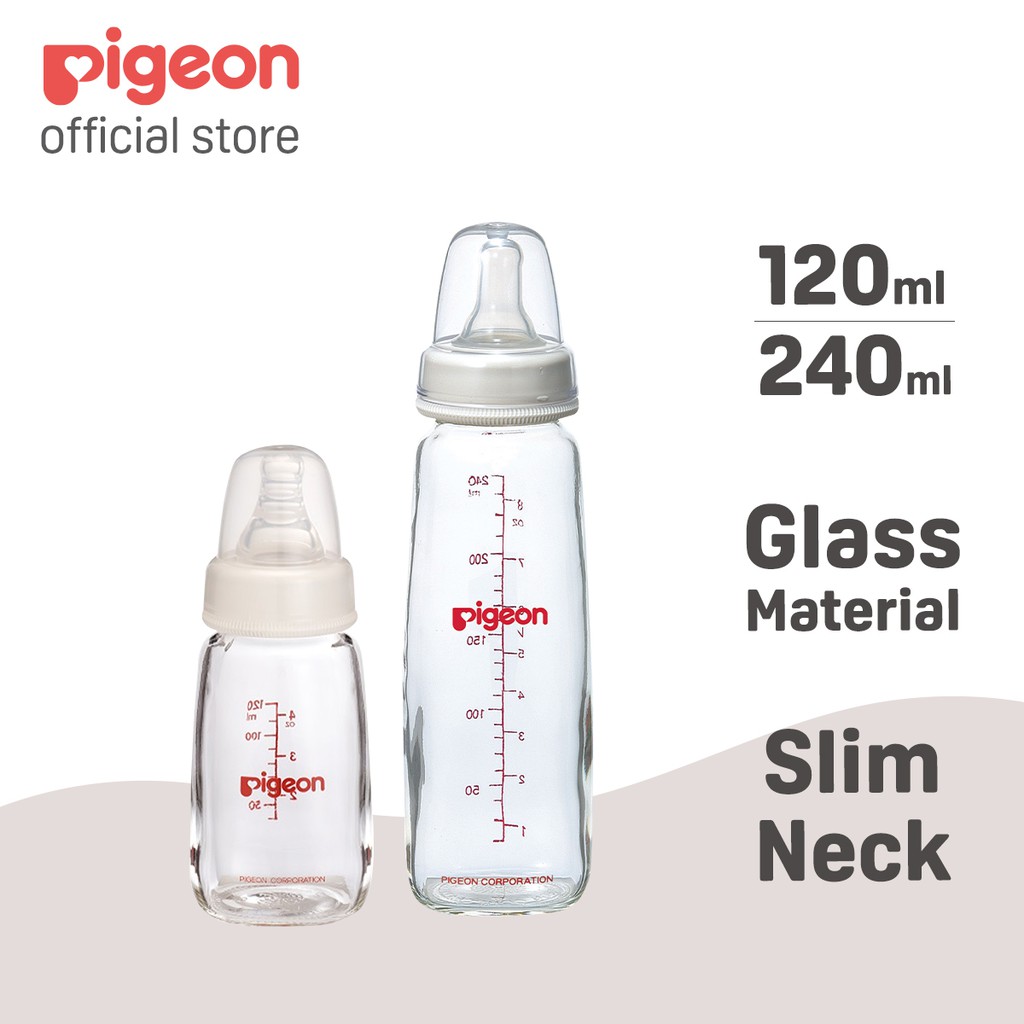 PIGEON Slim Neck Nursing Glass Bottle 120ml / 240ml Shopee Malaysia
