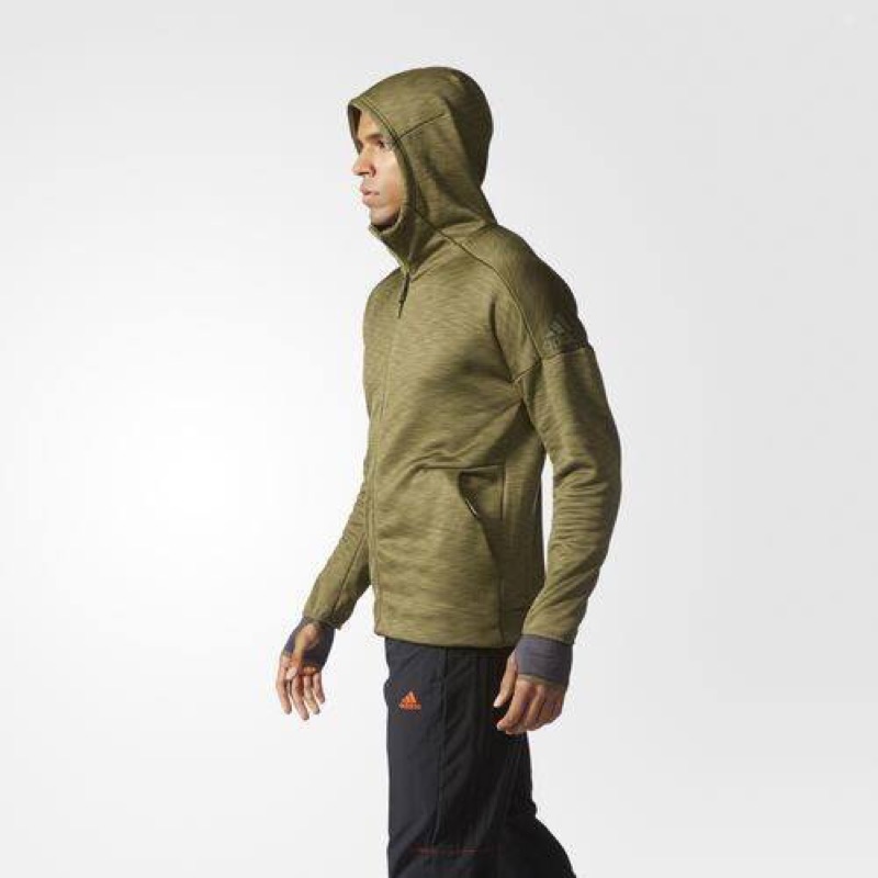 adidas army green hoodie