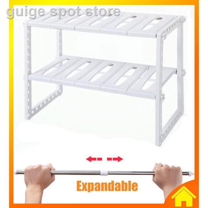 Onehome Rak Simpan Barang Dapur Rak Bawah Sink Serbaguna Botol Dapur Expandable Multipurpose Rack Shopee Malaysia