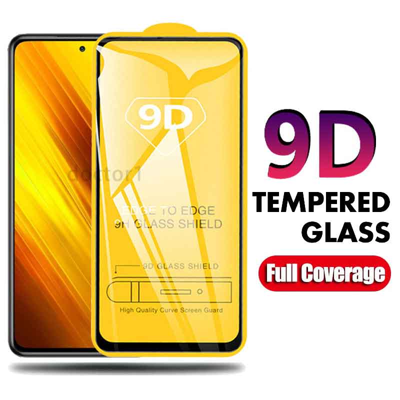 9d Full Tempered Glass For Xiaomi Mi Poco F4 X5 X4 X3 F3 Gt Nfc M5 M5s
