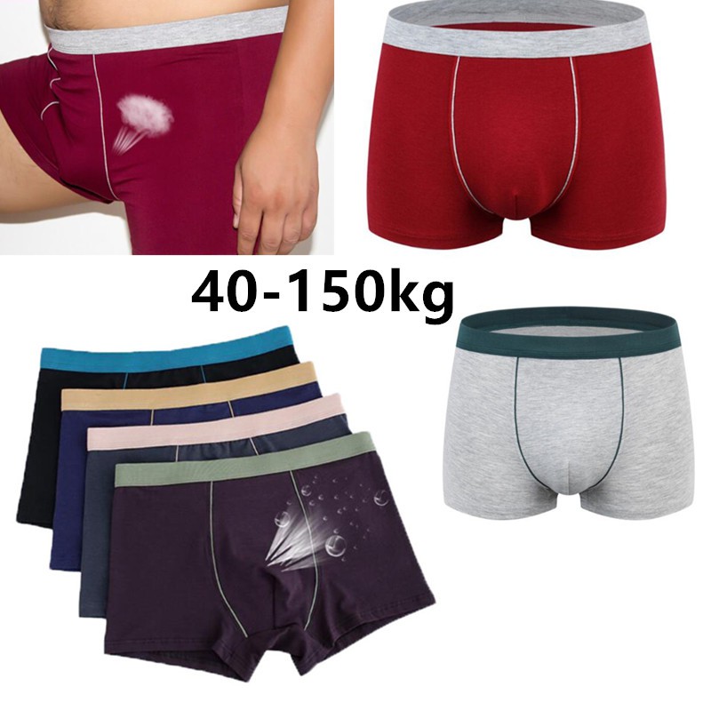 XL-9XL 40-150kg 4pcs Men's Boxer Briefs Cotton Underwear Man Trunks Big ...