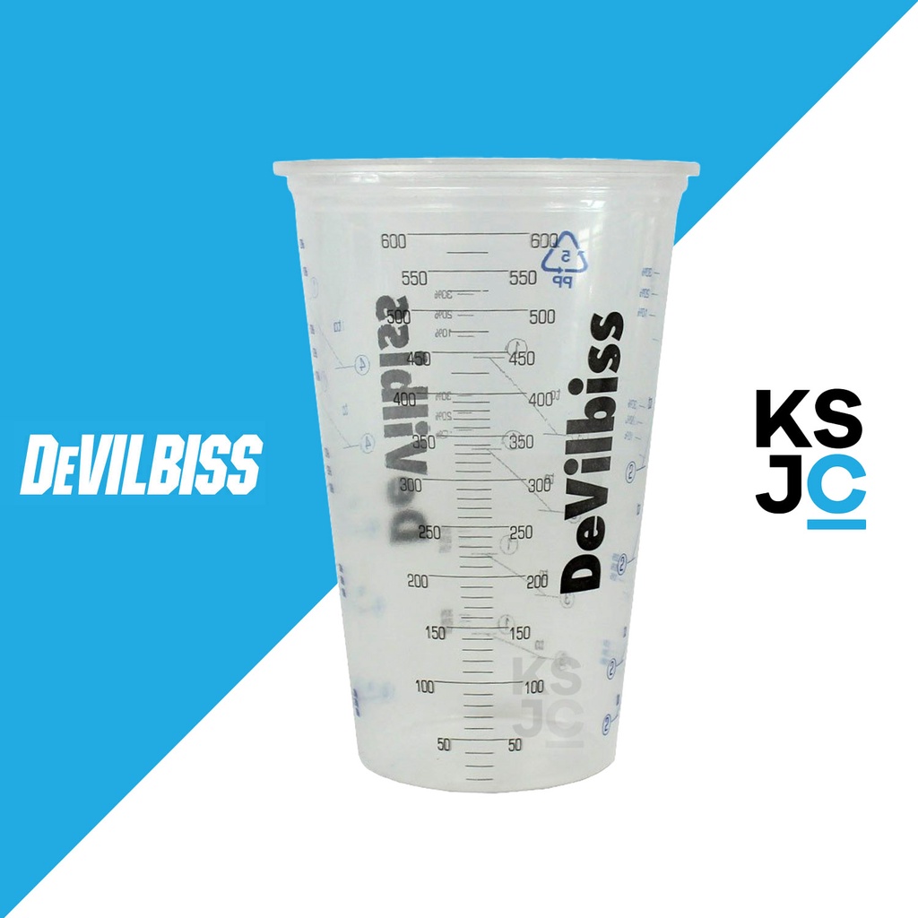 Devilbiss Calibrated Graduated Paint Mixing Cup No Lid (600ml