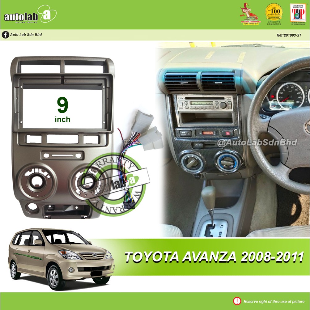 Android Player Casing 9" Toyota Avanza 2008-2011( with Socket Toyota CB-8)