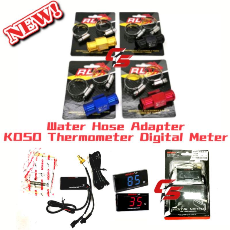 Motorcycle COOLANT Water temperature meter sensor 18mm KOSO Water Thermometer Digital Y15 LC135