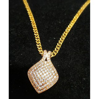 Ori Emas Korea 24K Gold Plated Rantai Leher Panjang Ori Emas Korea 24K Gold Plated Rantai Leher Panjang
