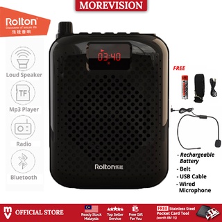 Rolton K500 Bluetooth Portable Microphone Loud Speaker Voice Amplifier Megaphone Mic Recorder MP3 for Teacher Tour Guide