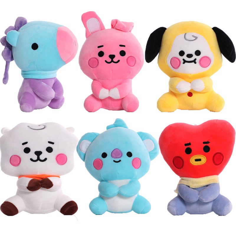 Korean Kpop BTS Plush Toys MANG CHIMMY TATA VAN COOKY RJ SUGA Toys ...