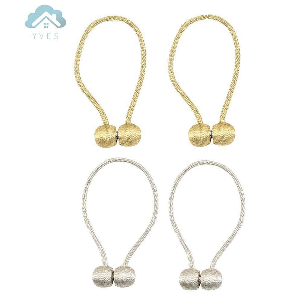 Alo 2pcs Magic Curtain Braided Ball Buckle Drapery Holdback