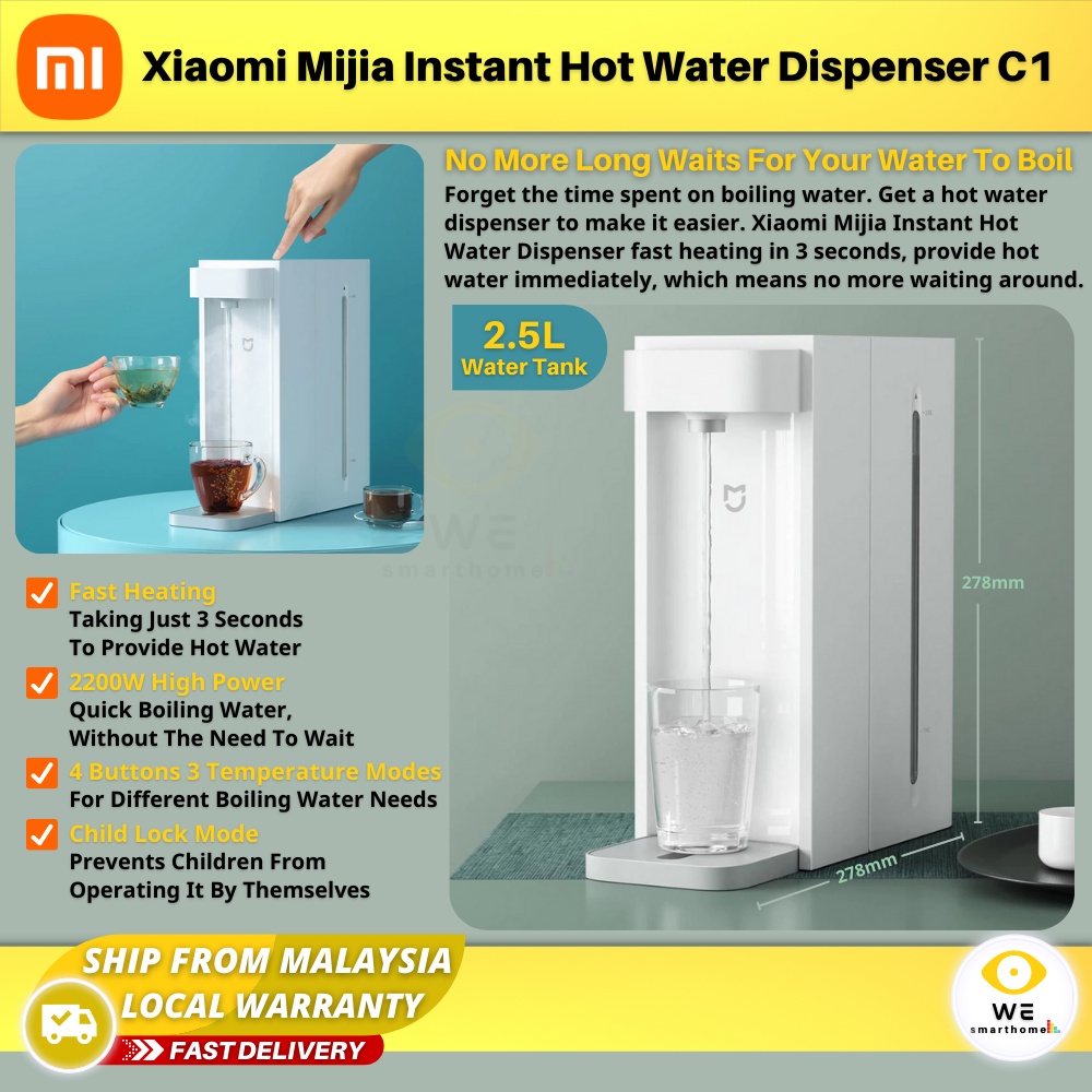 Xiaomi Mijia Instant Hot Water Dispenser C1 2.5L Instant Drinking Water