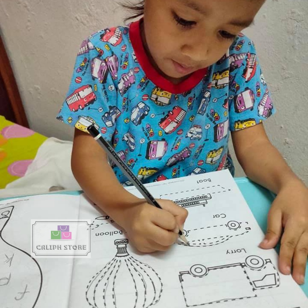 Buy Kit Awal Belajar Menulis Buku Aktiviti Melatih Anak Menulis Prasekolah Preschool Pre Writing Aid With Pencil Holder Seetracker Malaysia
