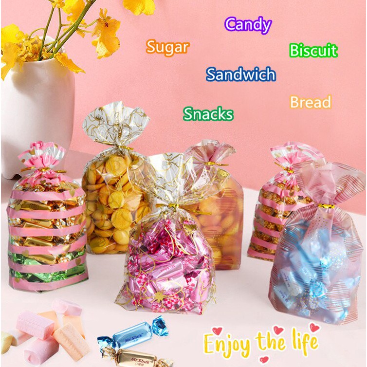 Birthday Gift Transparent Packaging Bag Goodies Bag Biscuit Christmas Gift Bag Exquisite and Cute Baked Snack Small Bag