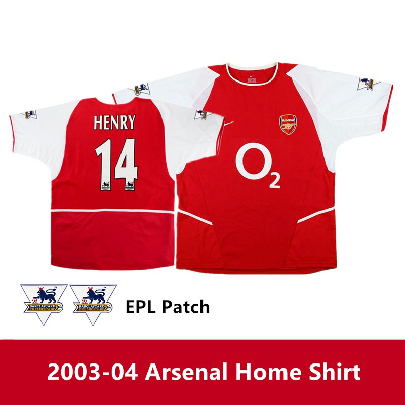2003 04 Arsenal Home Shirt Football Jersey Tshit Men Thailand Version Shopee Malaysia