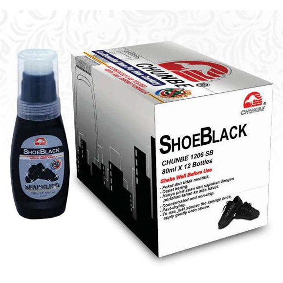 1206sb Chunbe Shoe Black Kapur Kasut Hitam Sekolah