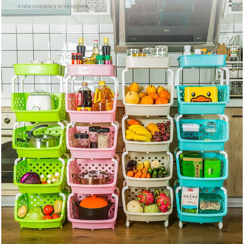 Plastic Rack With Wheels/Storage Rack With Wheels/Multilayer Storage ...