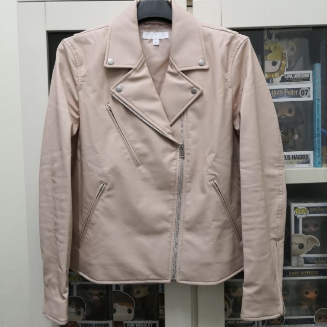 Uniqlo Soft Pink Leather Jacket | Shopee Malaysia