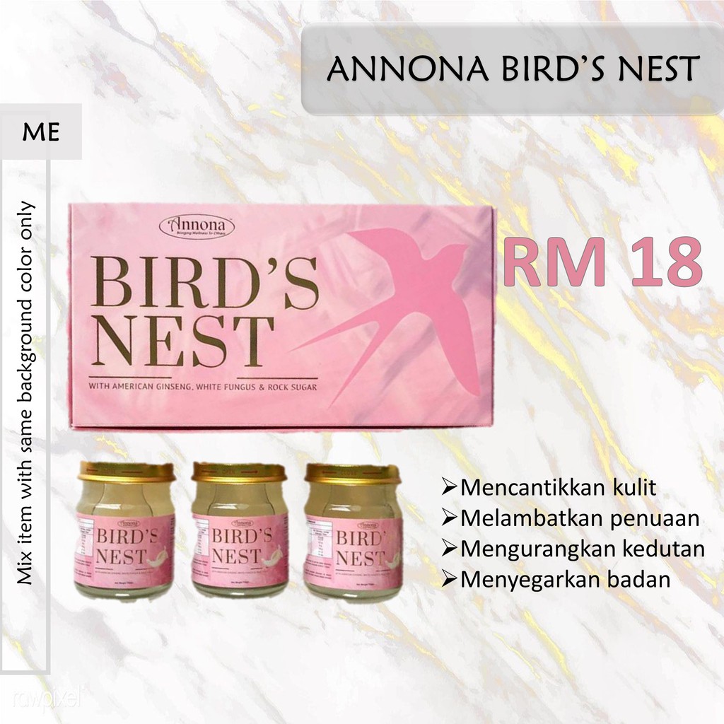 ANNONA BIRD NEST ABN 7 PATI SARANG BURUNG WALIT HALAL BIRDNEST