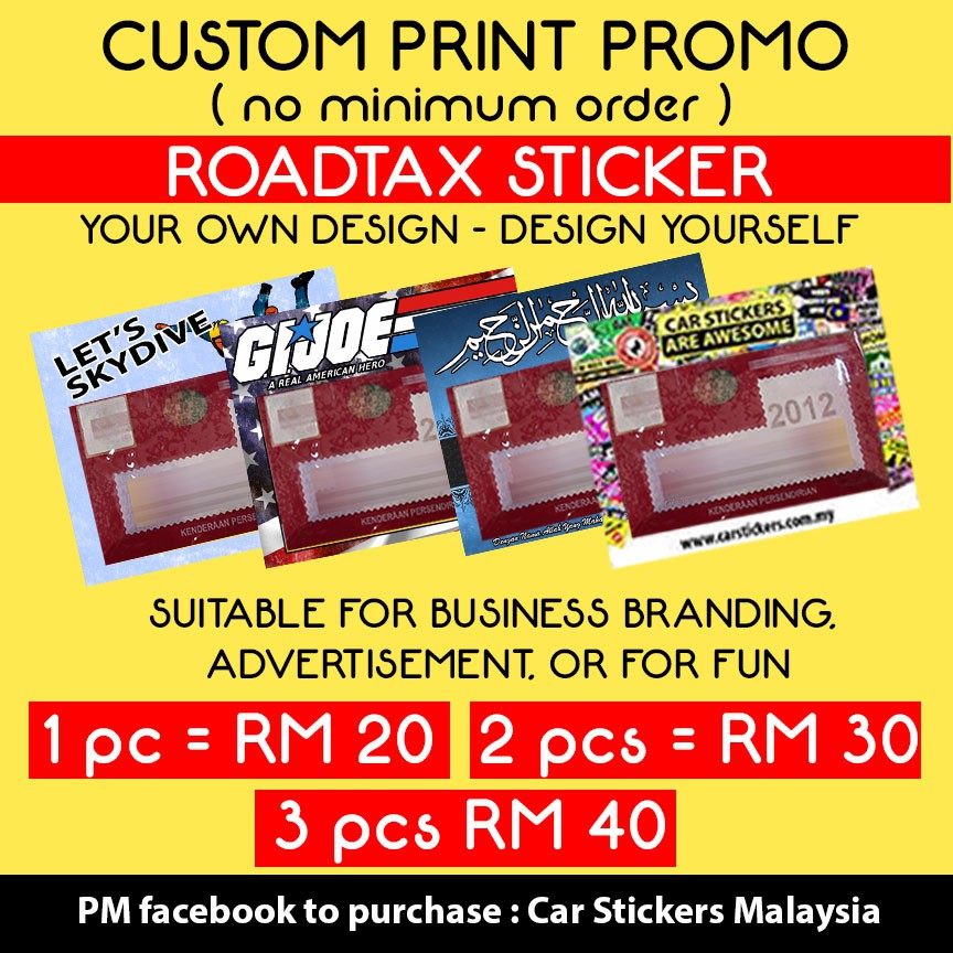 sticker roadtax kereta