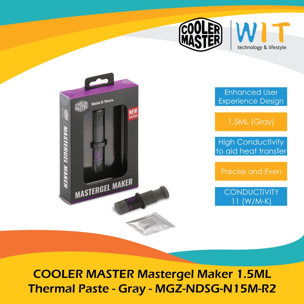 Cooler Master Mastergel Maker 1.5ML Thermal Paste - Gray - MGZ-NDSG-N15M-R2