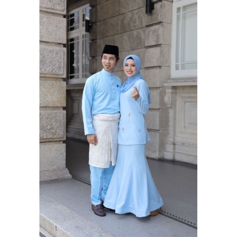 Kurung Baju Nikah Dan Tunang Baby Blue Shopee Malaysia