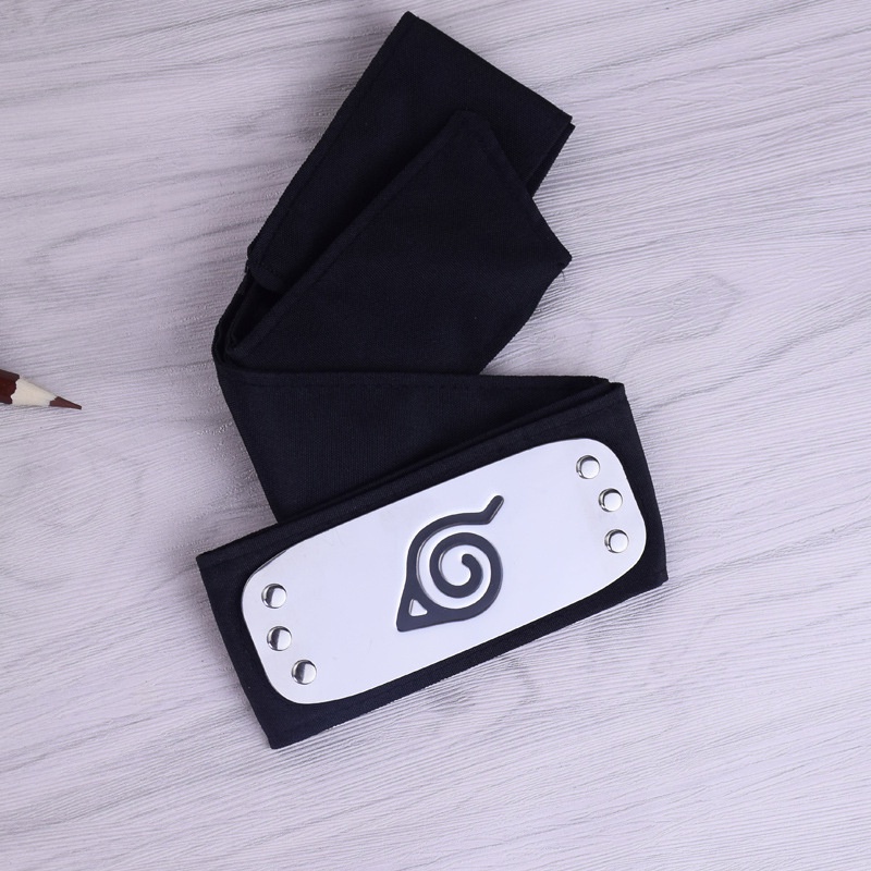 Anime Naruto Personalized Handle Toys Rebel Konoha Logo Naruto Guard Forehead Band Bracelet Fan Collection Memorial Turban Bracelet Theme Party Cosplay Accessories