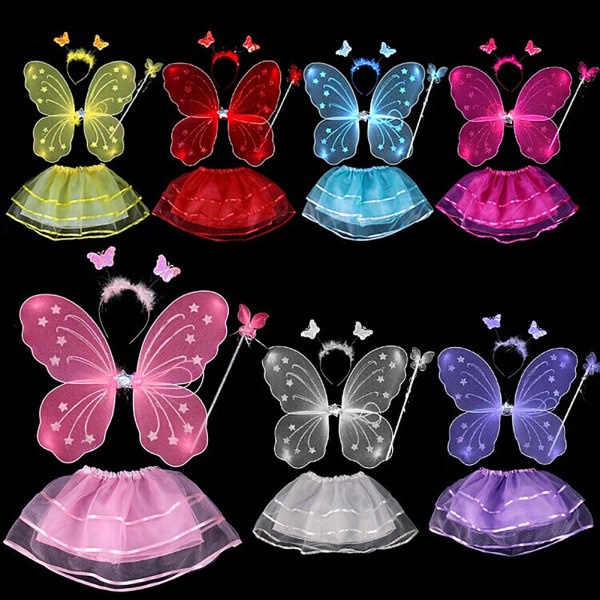 Fairy Tales Wings Set Butterfly Wings Tutu Skirts Fairy Costume