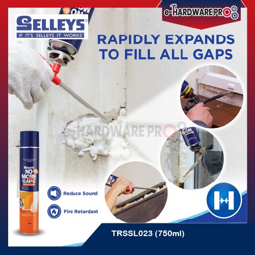 Selleys Expanding Foam 750ml No More Big Gaps Wall Air Con Pipe Gap ...