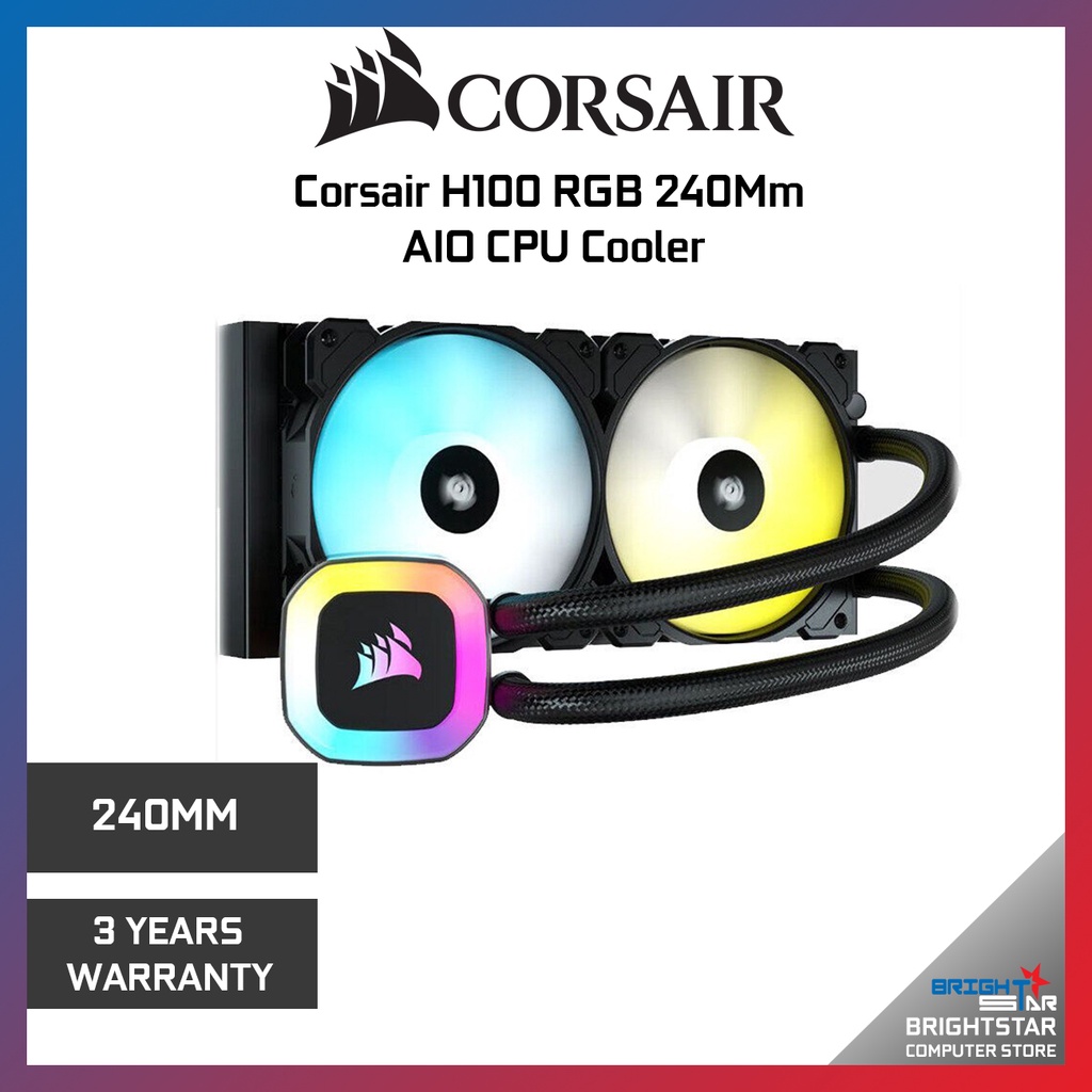 Corsair H100 RGB 240mm AIO Cooler | Shopee Malaysia