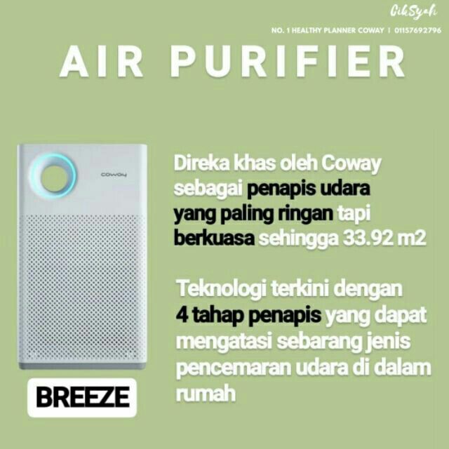 Penapis Udara Coway Serendah 79 Shopee Malaysia