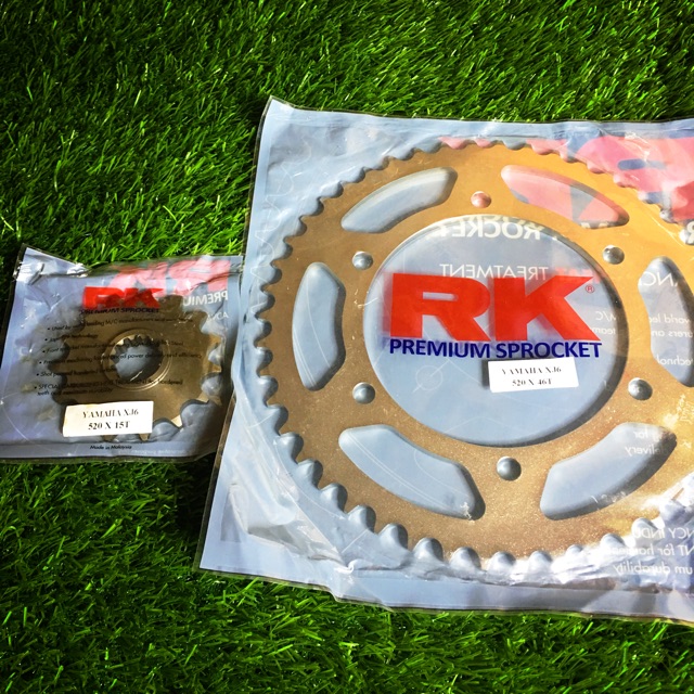 RK Sprocket 520 XJ6 FRONT & Rear Shopee Malaysia