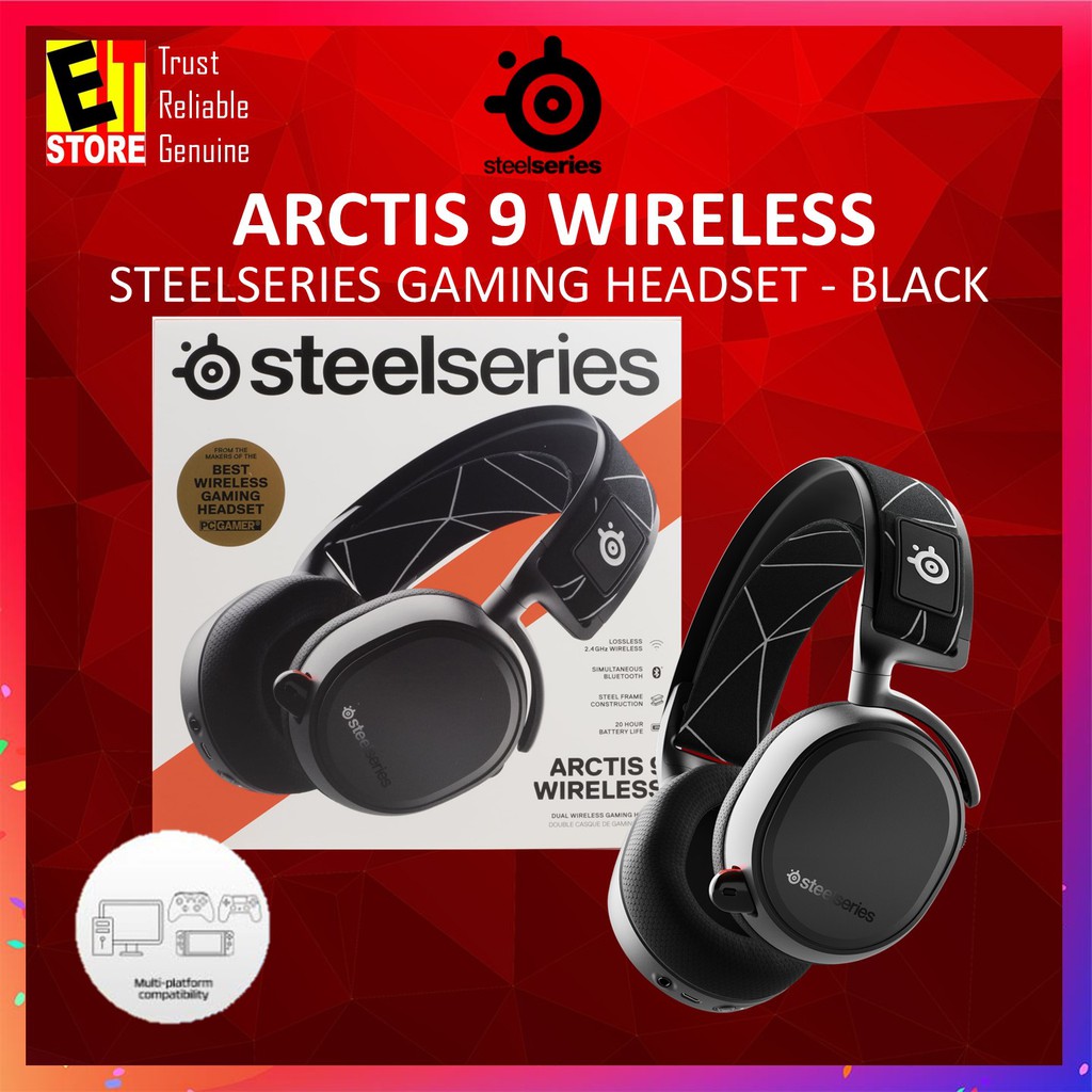 STEELSERIES ARCTIS 9 WIRELESS GAMING HEADSET - BLACK (61484) | Shopee ...