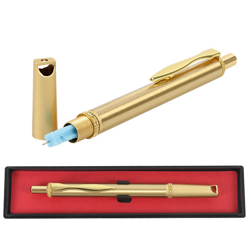 Versatile Must Experience Elegance: Pure Copper Gold Pen Bekam 28G Cupping Blood Lancets Kit Acupuncture Therapy Multi - Image 3