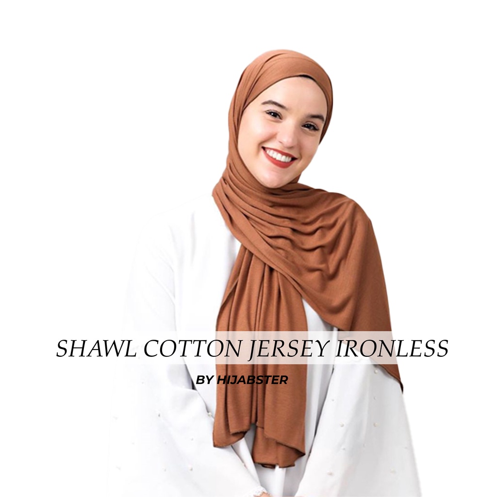 Shawl Cotton Jersey Ironless Premium (shawl malas)