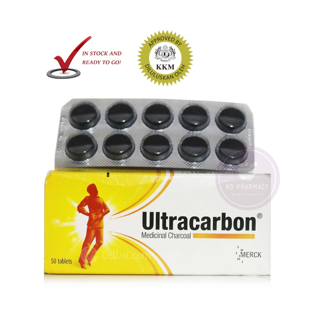 Ultracarbon Activated Charcoal 250mg Tabs 10s (cirit birit / food
