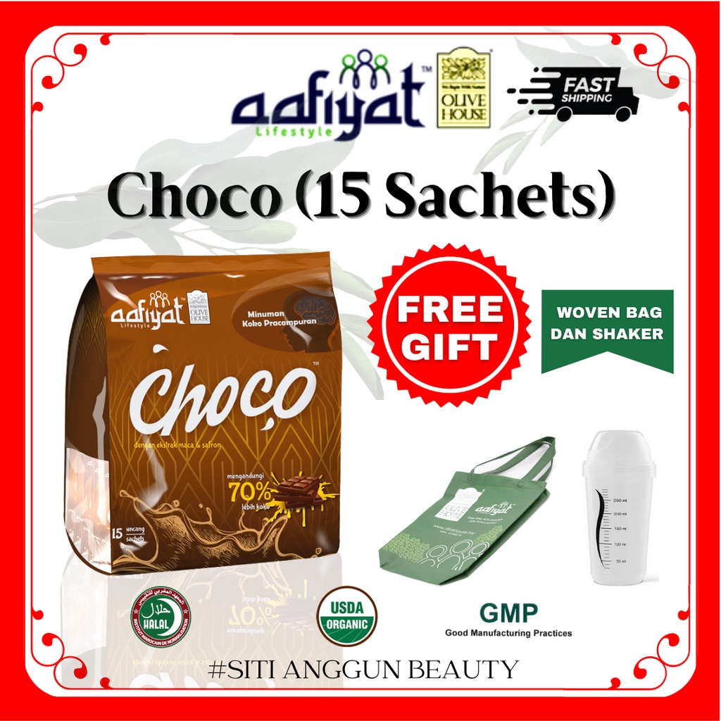 Buy Original Hq Olive House Aafiyat Choco Minuman Koko Pracampuran 15 Sachets Free Gift Seetracker Malaysia