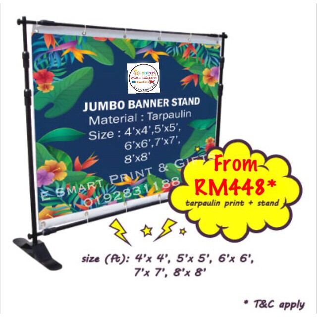 Jumbo Backdrop Banner Stand Max 8x8 Shopee Malaysia