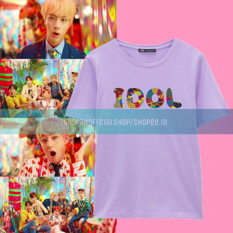 Kpop Bts Idol Color Print Big Shirt | Shopee Malaysia